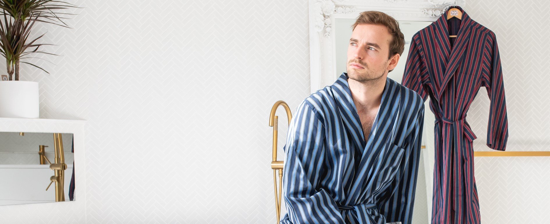 mens silk bathrobe